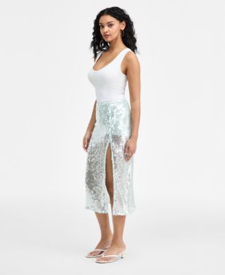 Women's Paillette Slip Skirt, Macy's Exclusive