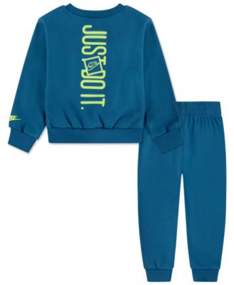Boys' 4-7 Sportswear Glow with Me Lightweight Crew Top and Pants, 2-Piece Set