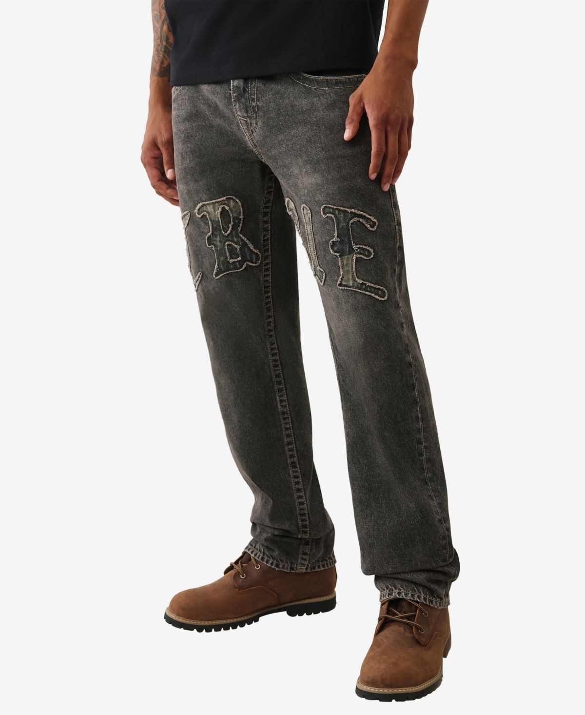 True Religion Men's Ricky Straight Flap Pocket Jeans