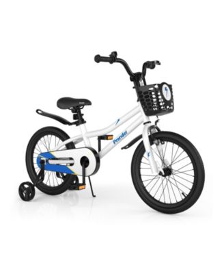 18'' Kid's Bike with Removable Training Wheels & Basket for 4-8 Years Old