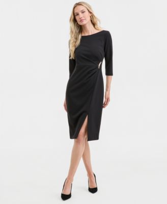 Women's Embellished Pleated-Side Dress