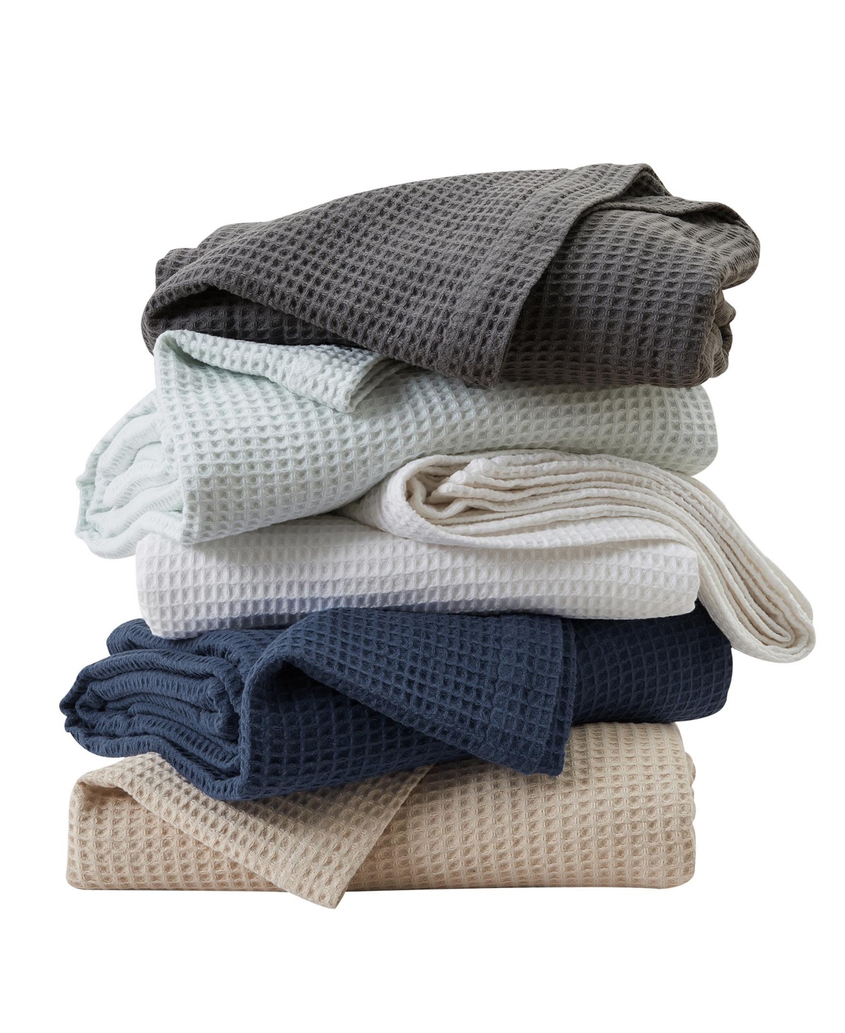 Linery & Co. Waffle Weave Textured Cotton Blanket