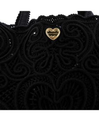 Large Beatrice Tote Bag Crochet Lace Jacquard