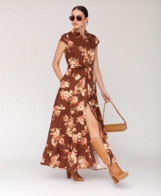 Women's Short-Sleeve Maxi Dress