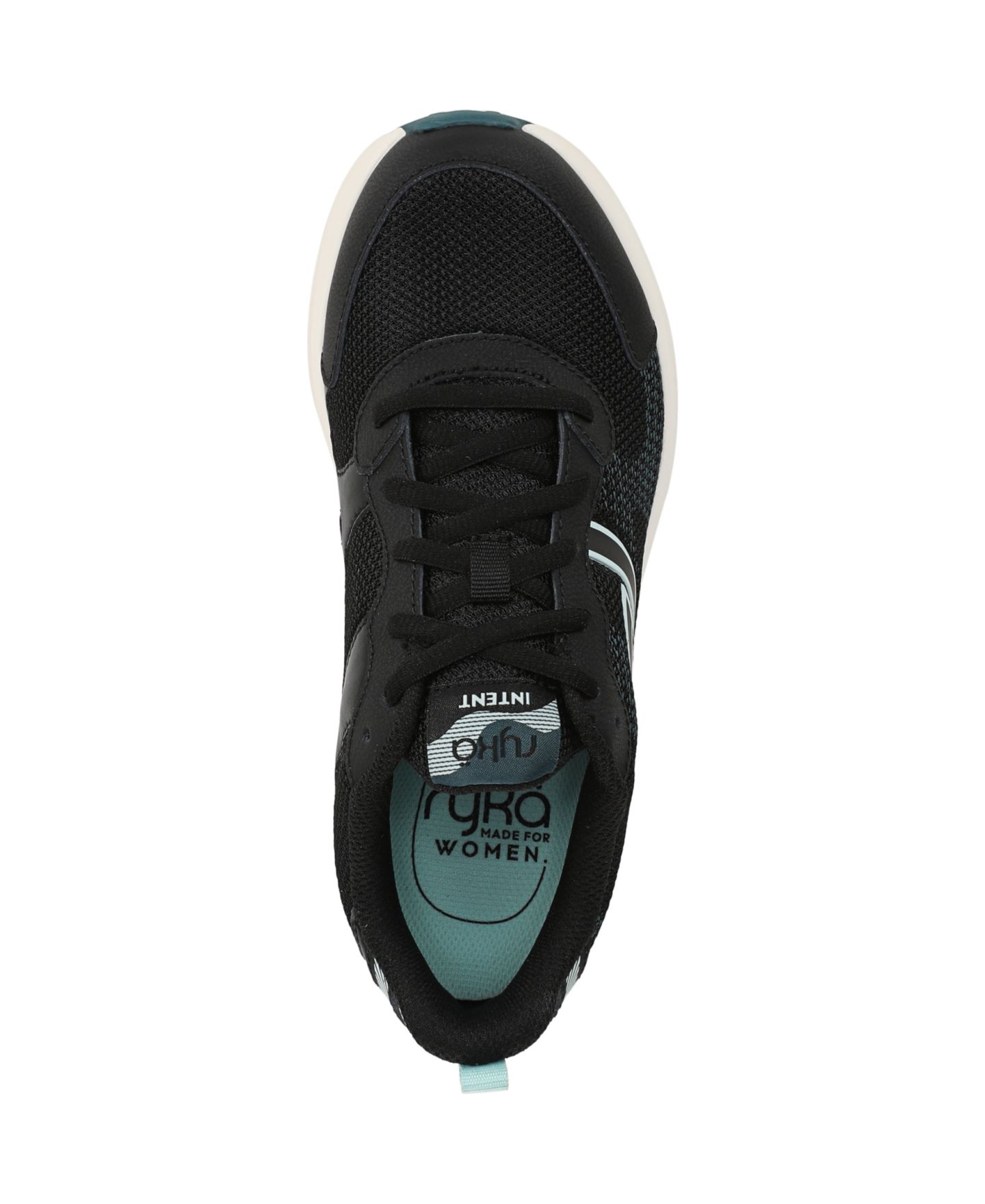 Женские кроссовки Ryka Intent Lace Up Walking, цвет: Чёрный кожаный / Сетчатый — фото 4