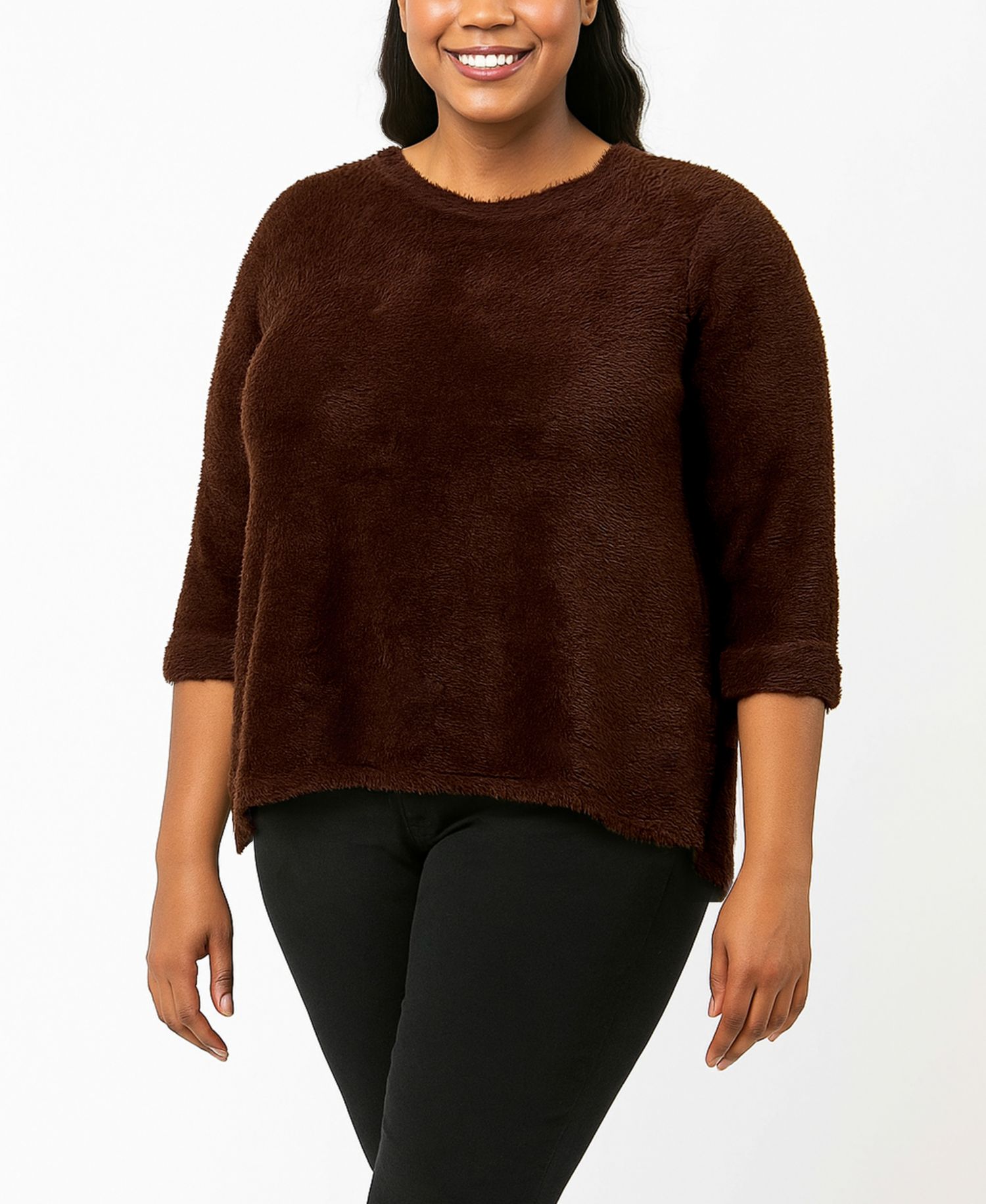 Plus Size Cozy Rib Crew Neck Top