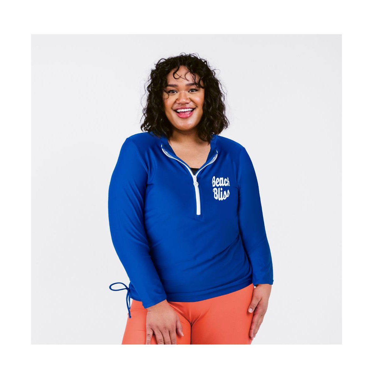 Calypsa Plus Half-Zip Nora Swim Top