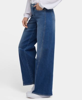 Petite Teresa Wide Leg Contoured Seam Jeans