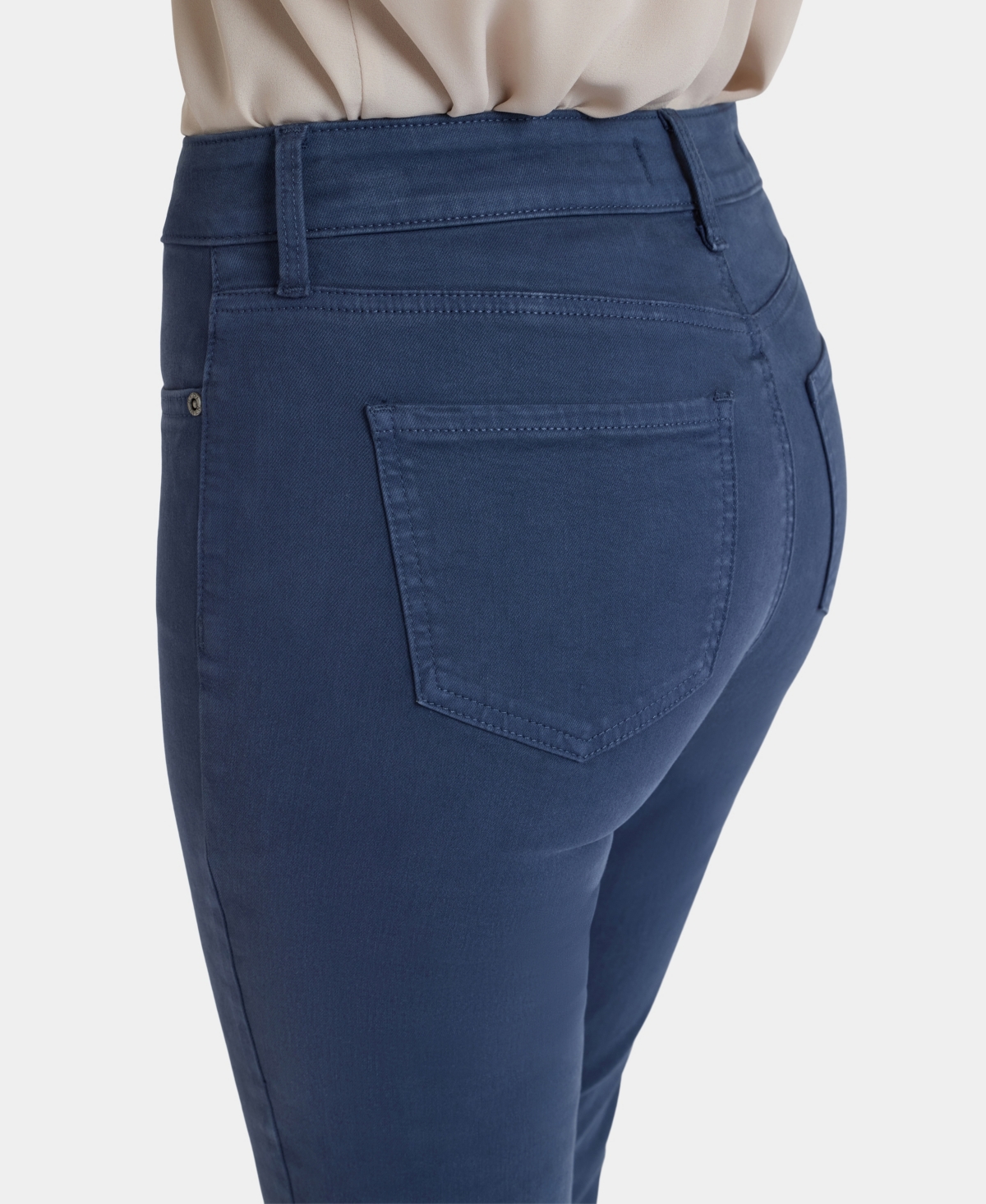 Nydj Petite High Rise Marilyn Straight Jeans In Blue
