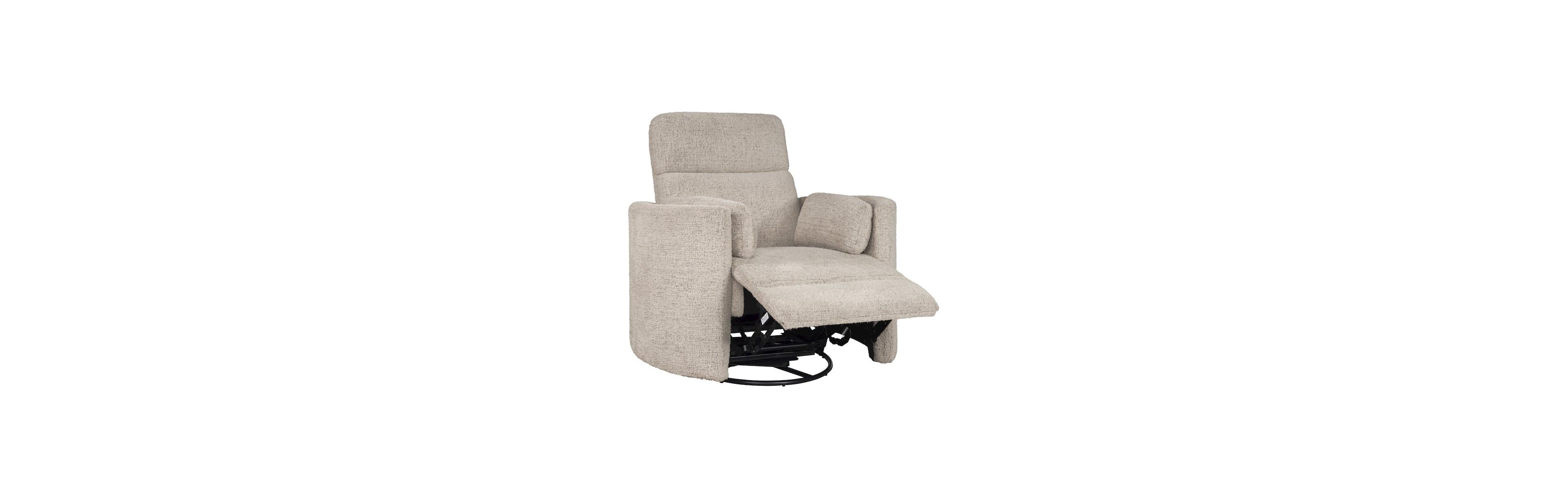 Parker Living 1 piece Polyester Burlap Manual Swivel Recliner chair