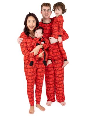 Matching Family Red Reindeer Fair Isle Viscose Christmas Pajamas