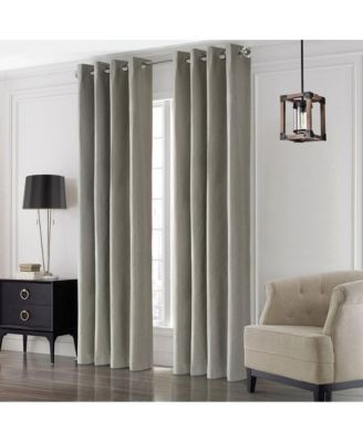 Commonwealth Edison Grommet Dressing Window Curtain Panel - 52x95", Light Grey