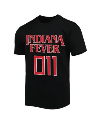 Men's and Women's Black Indiana Fever Stranger Things Premium Relaxed T-Shirt