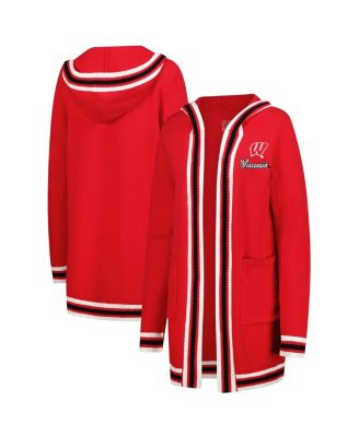 Gameday Couture - Women's Red Wisconsin Badgers Tri-Blend Rounded Stripe Sweater