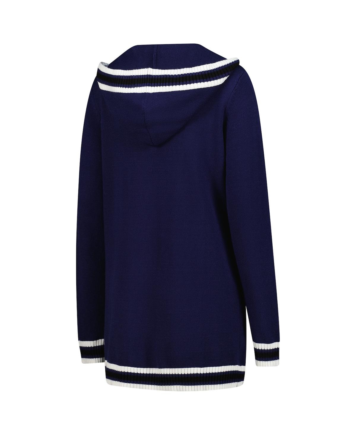 Gameday Couture Women's Navy Illinois Fighting Illini Tri-blend Rounded Stripe Sweater In Blue
