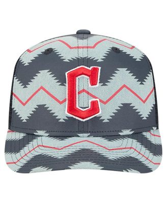 Men's Denim/Navy Cleveland Guardians Aztec Denim 9SEVENTY Adjustable Hat