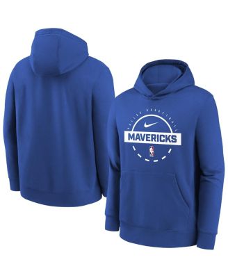 Nike - Big Boys and Girls Blue Dallas Mavericks 2025/26 Club Fleece Practice Hoodie