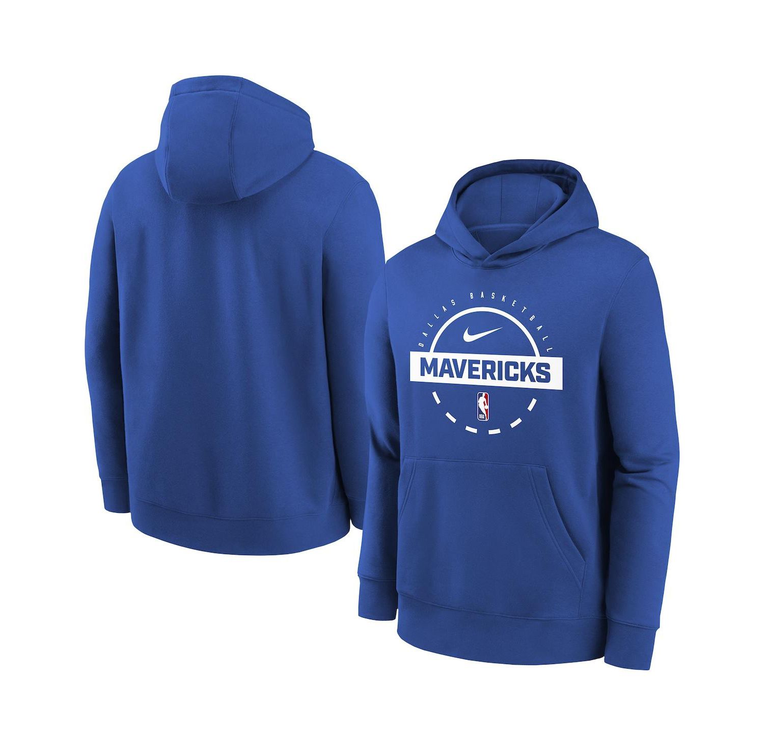 Big Boys and Girls Blue Dallas Mavericks 2025/26 Club Fleece Practice Hoodie