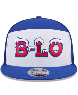 Men's White/Royal Buffalo Bills 2025 Rivalries Collection Team Split Panel 9FIFTY Snapback Hat