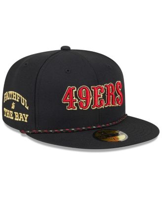 Men's Black San Francisco 49ers 2025 Rivalries Collection Sideline Rope 59FIFTY Fitted Hat