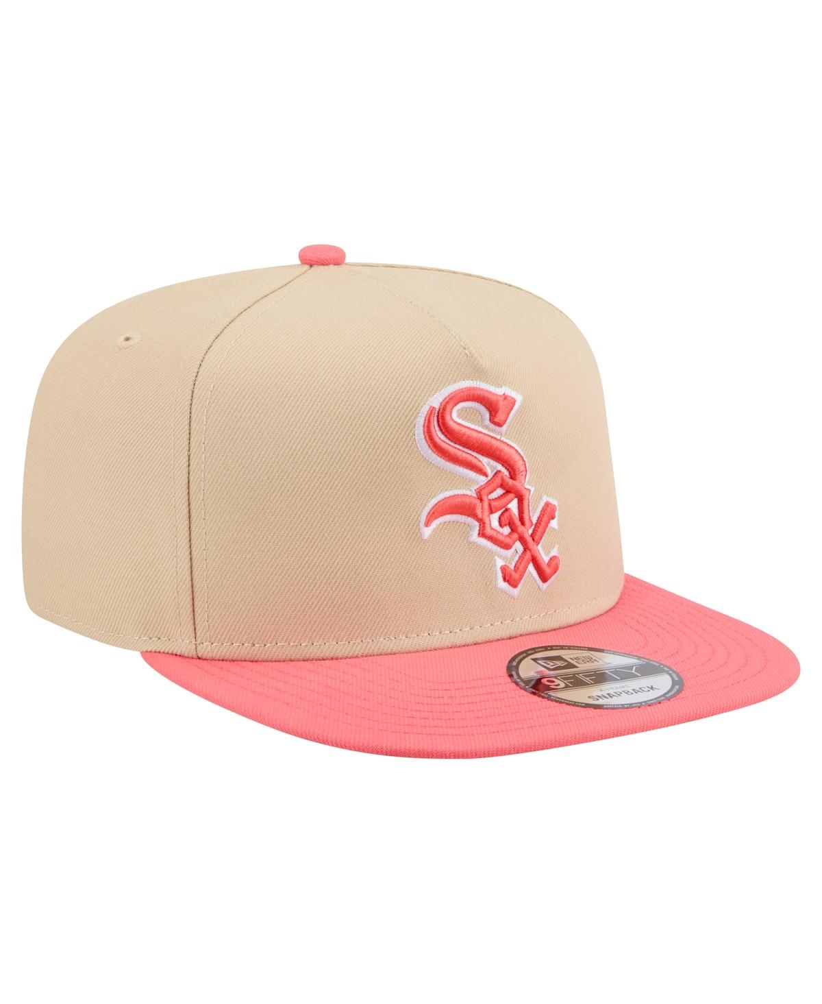 New Era Men's Light Beige/ Chicago White Sox Color Pack A-Frame 9FIFTY Snapback Hat