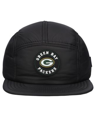 Men's Black Green Bay Packers Quilted Camper Adjustable Hat