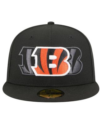 Men's Black Cincinnati Bengals Tri-Hit 59FIFTY Fitted Hat
