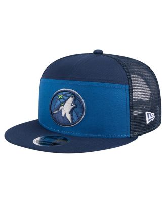 New Era - Men's Blue/Navy Minnesota Timberwolves Outdoor Split Panel 9FIFTY Snapback Hat