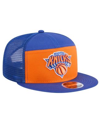 Men's Orange/Blue New York Knicks Outdoor Split Panel 9FIFTY Snapback Hat