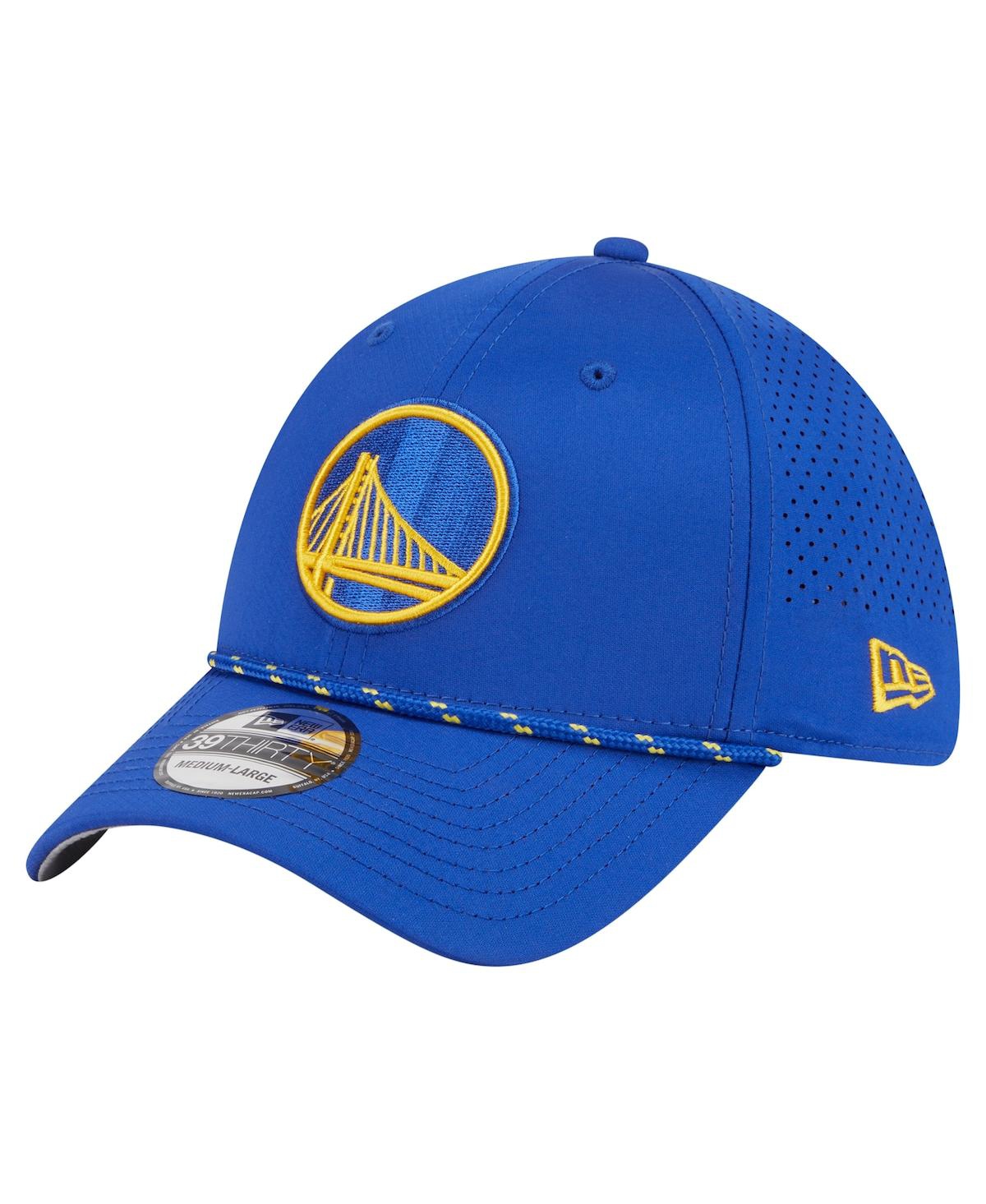 New Era Men's Royal Golden State Warriors Featherweight Poly Rope Flex 39Thirty Hat