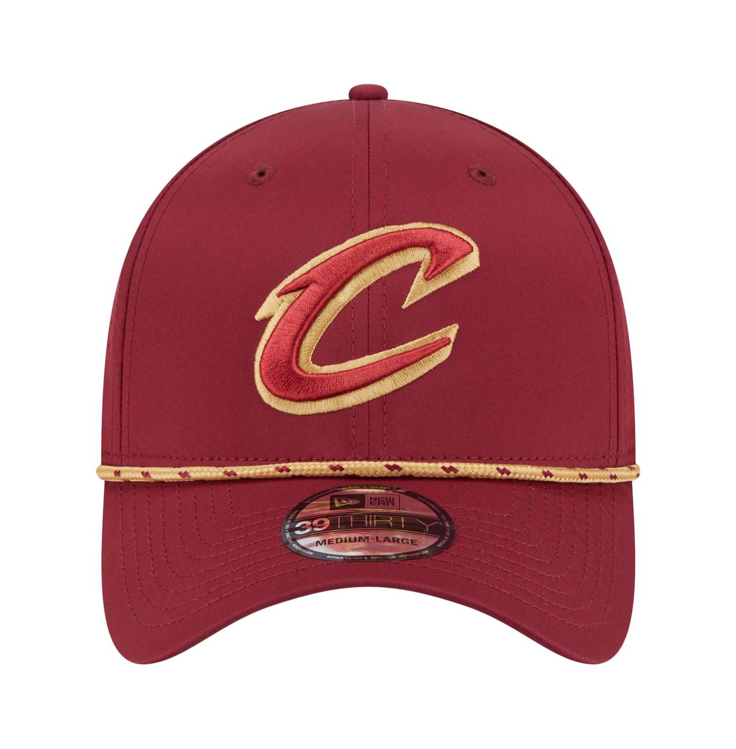 Мужская кепка New Era Wine Cleveland Cavaliers Featherweight Poly Rope Flex 39Thirty Hat — фото 5
