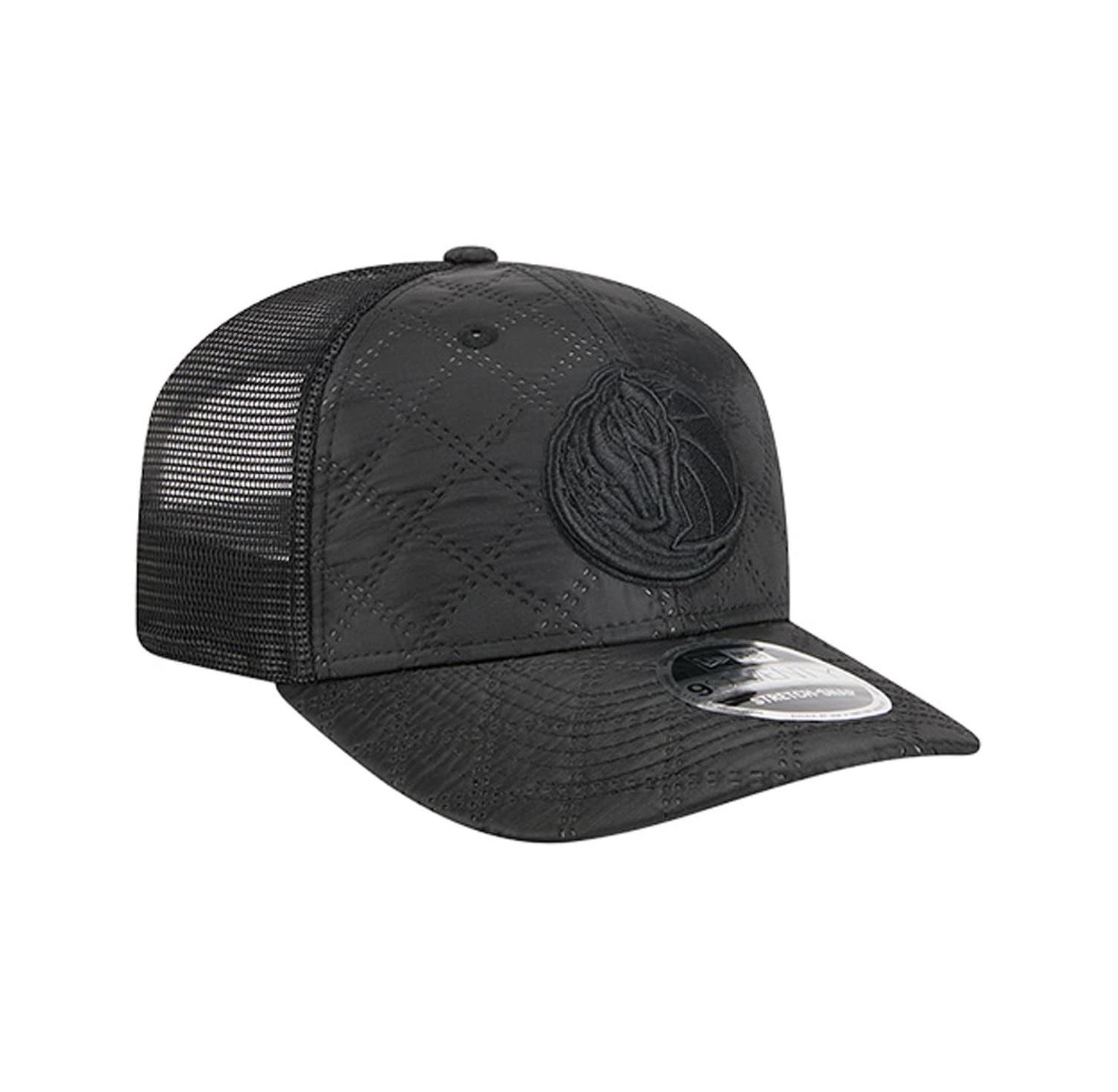 Men's Black Dallas Mavericks Quilted 9SEVENTY Trucker Adjustable Hat
