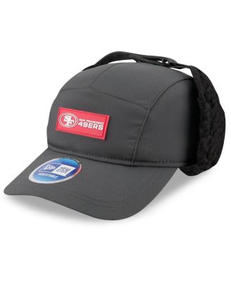 New Era - Men's Charcoal San Francisco 49ers 2025 Sideline Cold Weather Runner Dog Ear Adjustable Hat