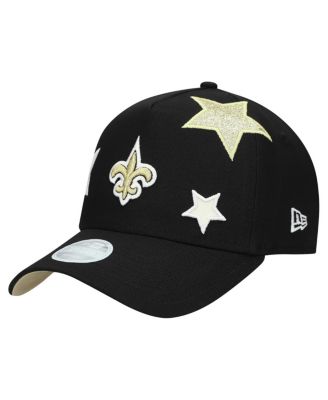 New Era - Women's Black New Orleans Saints Stardom A-Frame 9FORTY Adjustable Hat