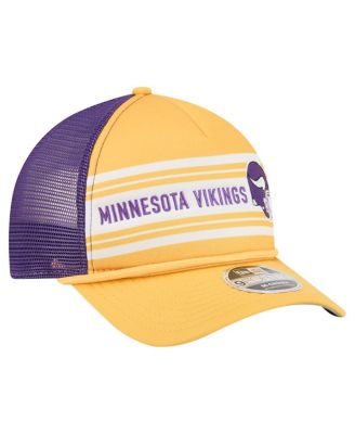 Men's Gold Minnesota Vikings Linear A-Frame 9FORTY Adjustable Hat