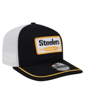 Men's Black/White Pittsburgh Steelers Patch 19TWENTY Adjustable Hat