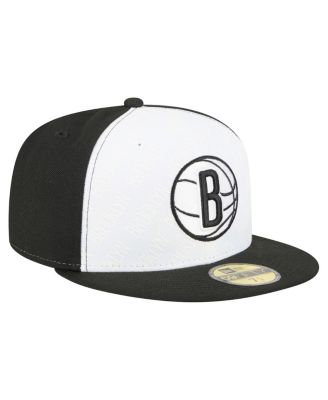 Men's White/Black Brooklyn Nets Repeat 59Fifty Fitted Hat