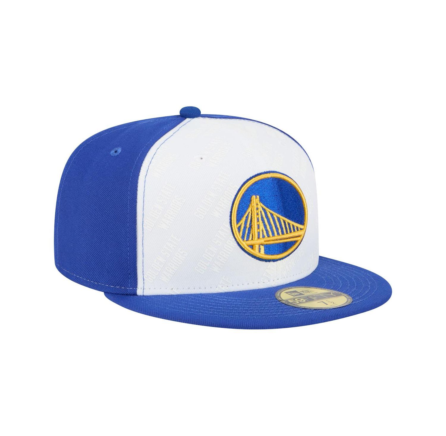 Men's White/Royal Golden State Warriors Repeat 59Fifty Fitted Hat