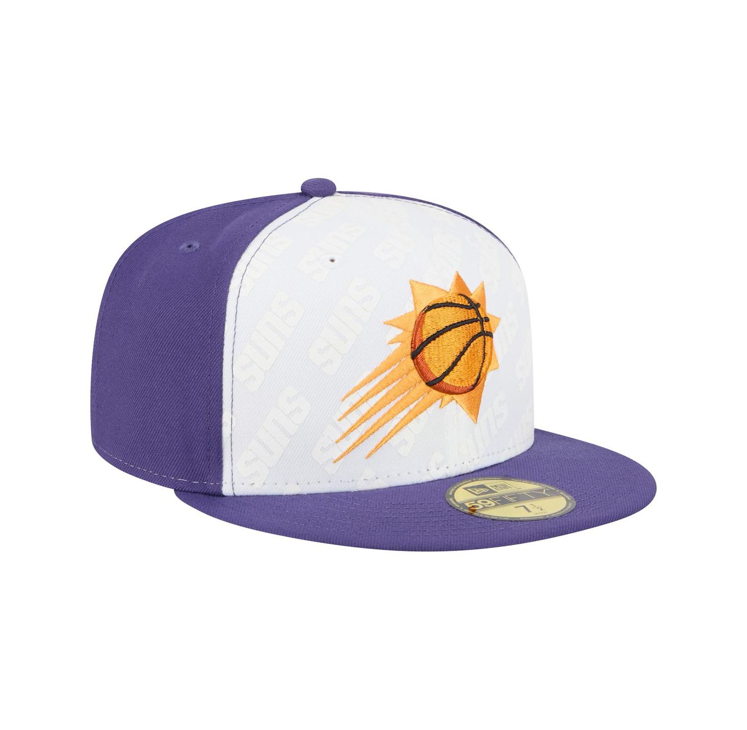 Men's White/Purple Phoenix Suns Repeat 59Fifty Fitted Hat