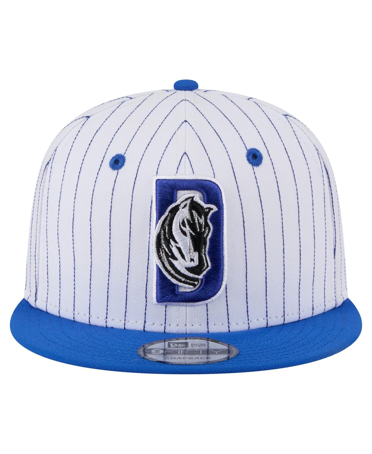 New Era Men's White Dallas Mavericks Deceptor Pinstripe 9FIFTY Snapback Hat
