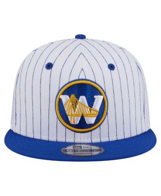 Men's White Golden State Warriors Deceptor Pinstripe 9FIFTY Snapback Hat