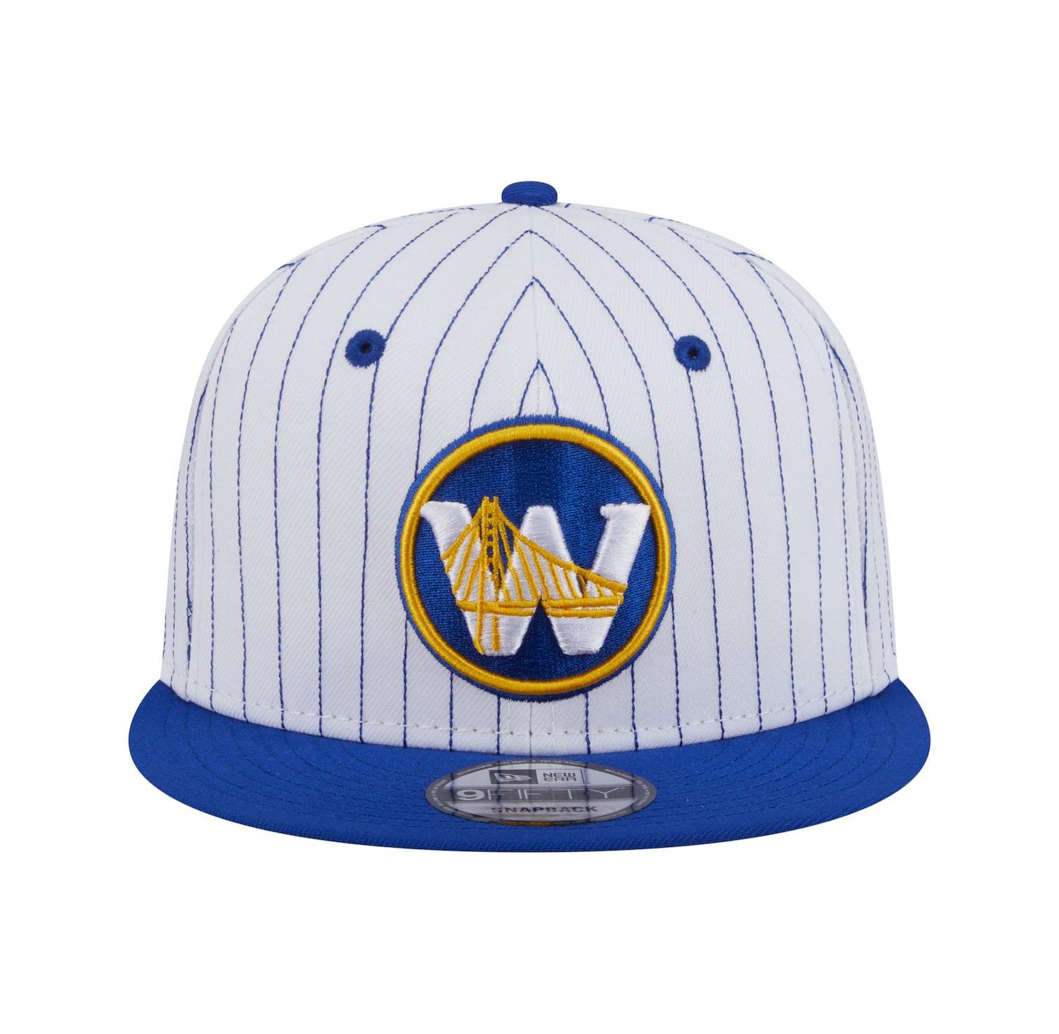 Men's White Golden State Warriors Deceptor Pinstripe 9FIFTY Snapback Hat