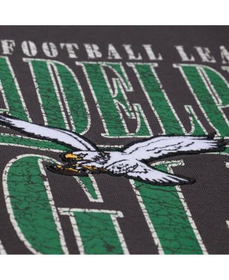 Men's Black Philadelphia Eagles Downtown Crew Vintage Logo Sweatshirt