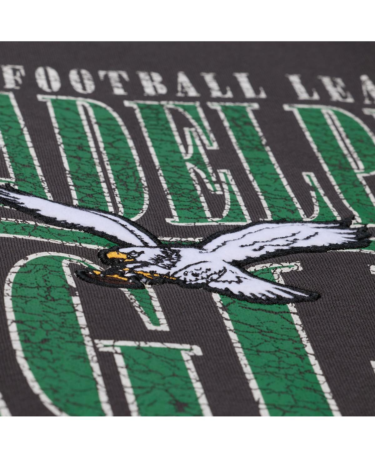 Mitchell & Ness Men's Black Philadelphia Eagles Downtown Crew Vintage Logo Sweatshirt