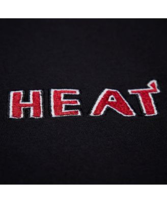Men's and Women's Black Miami Heat Playmaker Vintage Logo T-Shirt