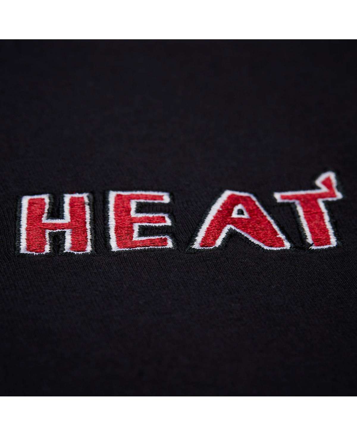 Mitchell & Ness Men's And Women's Black Miami Heat Playmaker Vintage Logo T-shirt In Black