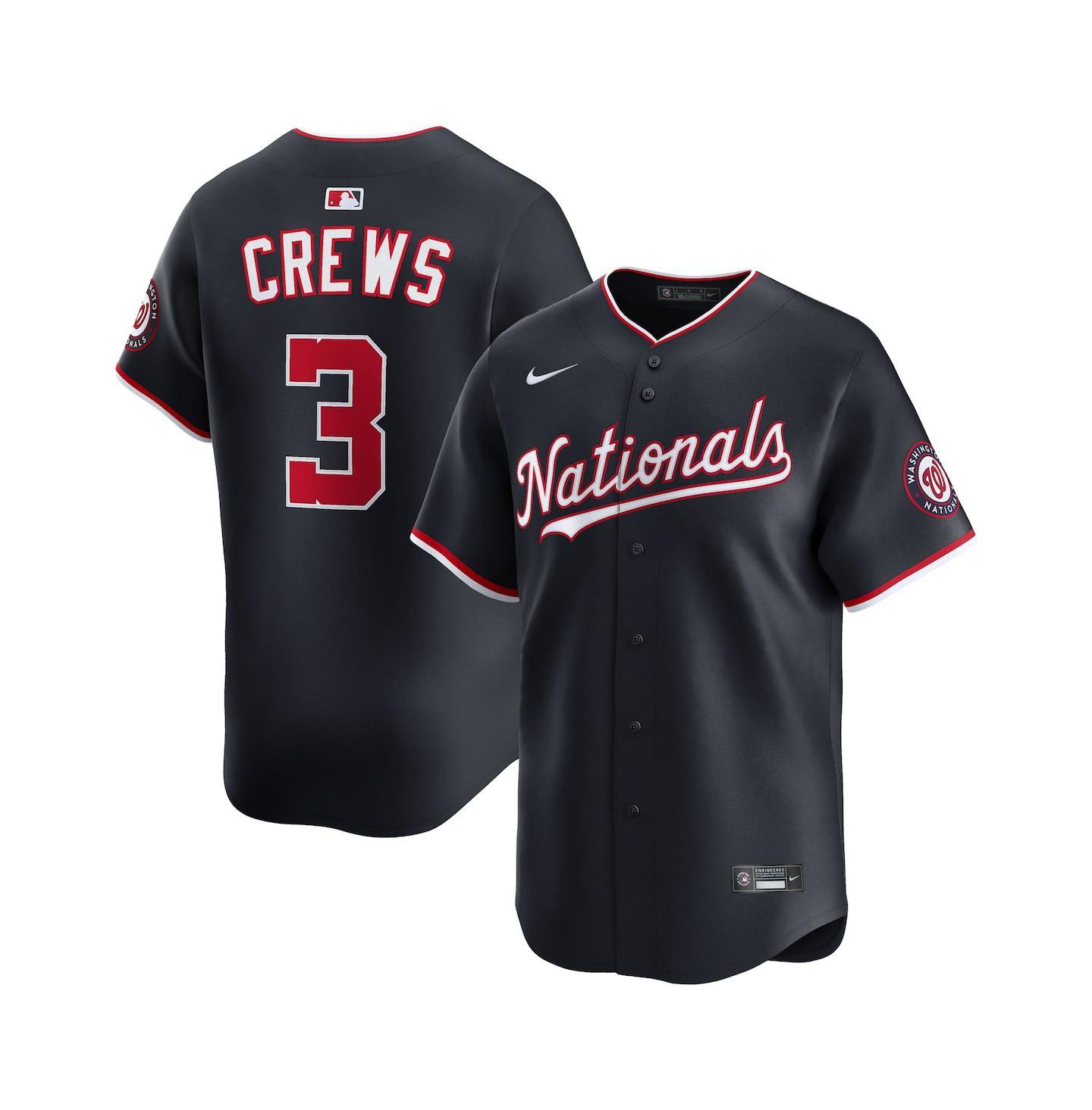 Мужской топ Nike Dylan Crews Navy Washington Nationals Alternate Limited Jersey — фото 1