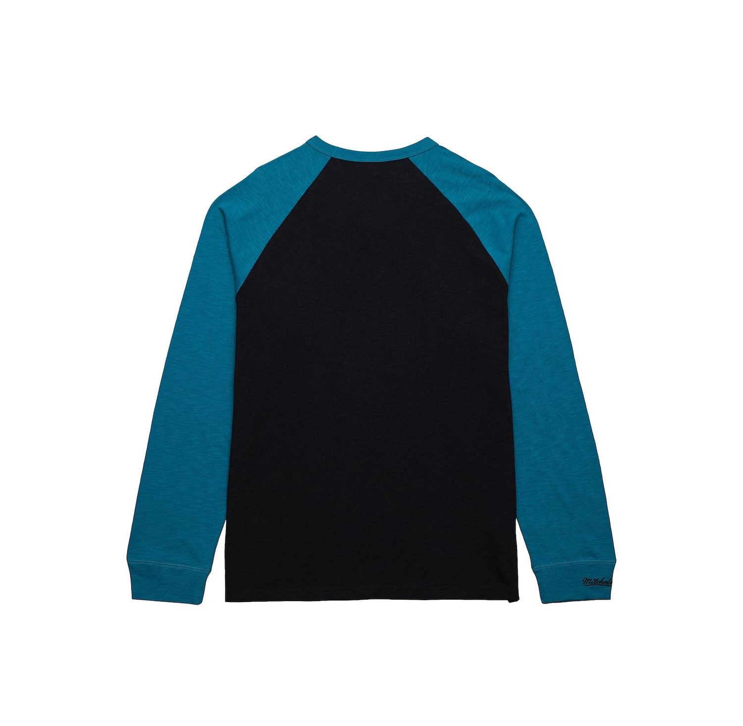 Men's Black/Teal San Jose Sharks Legendary Slub Raglan Long Sleeve T-Shirt