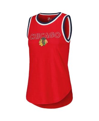 Women's Red Chicago Blackhawks Strategy Tank Top