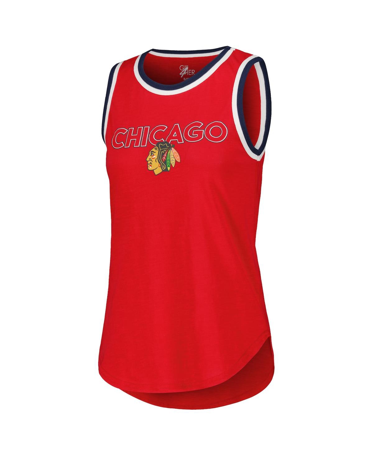 G-iii 4her By Carl Banks Women's Red Chicago Blackhawks Strategy Tank Top In Red